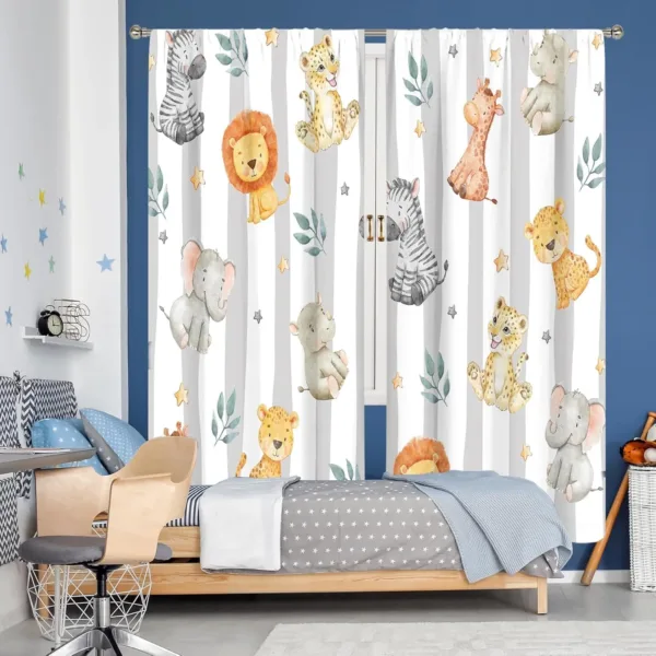 kids safari curtains 3