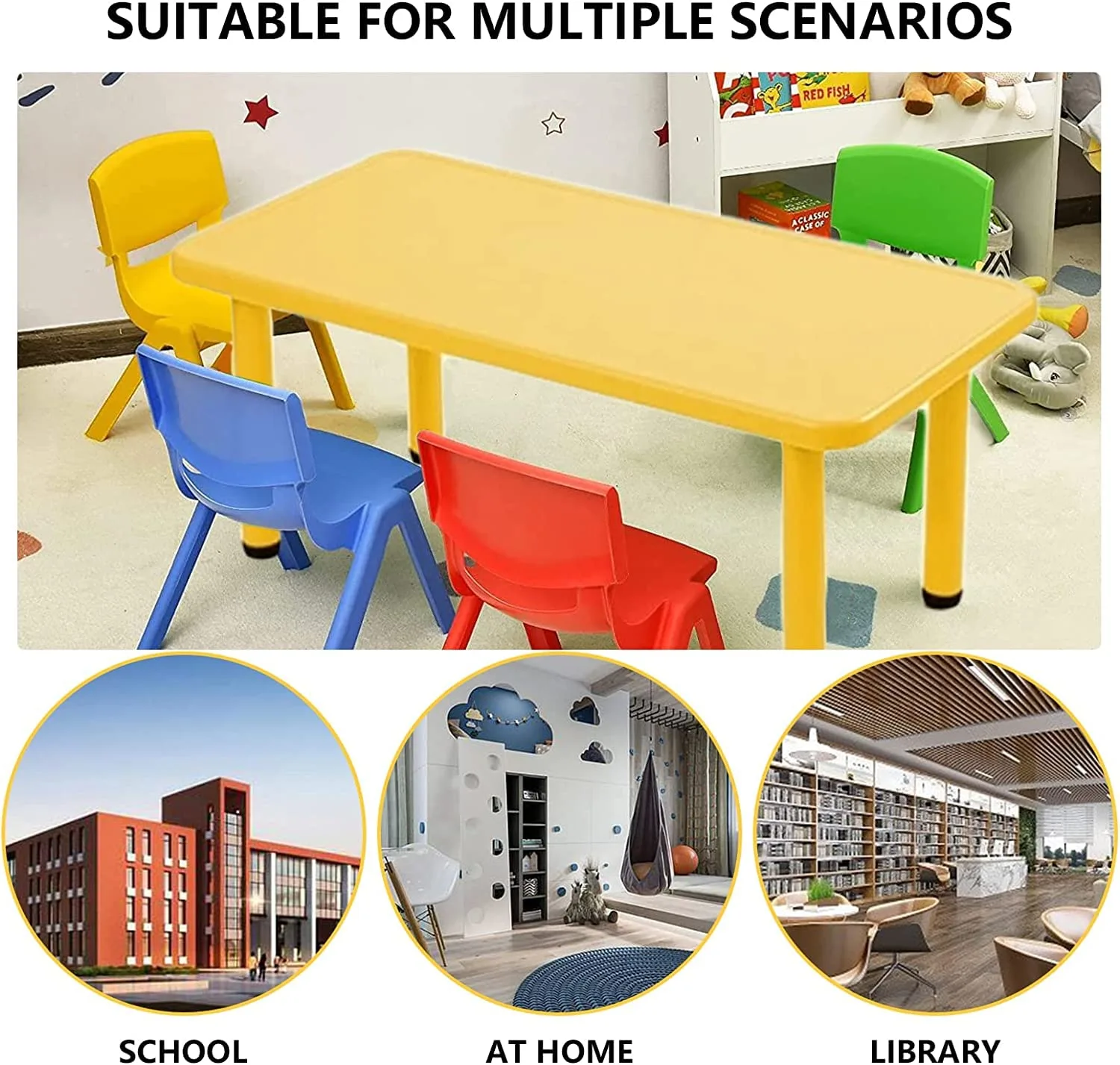 kids table square plastic 6