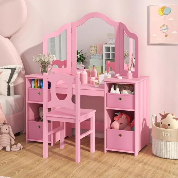 kids vanity makeup table 2