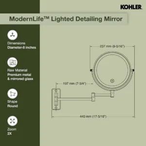kohler lighted makeup mirror 2