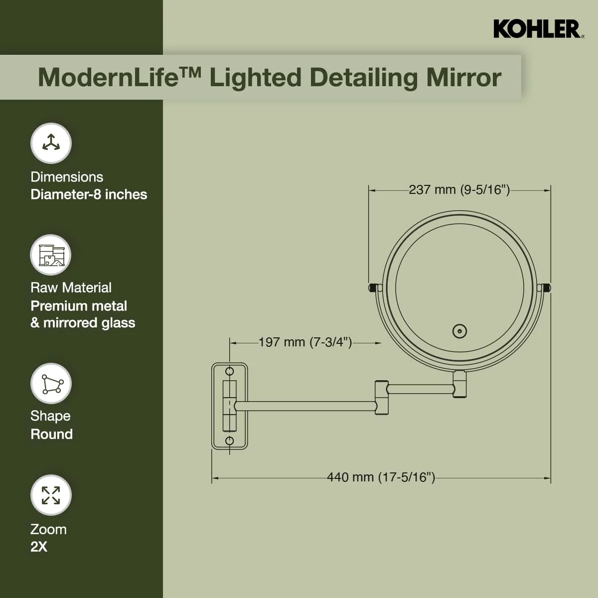 kohler lighted makeup mirror 2