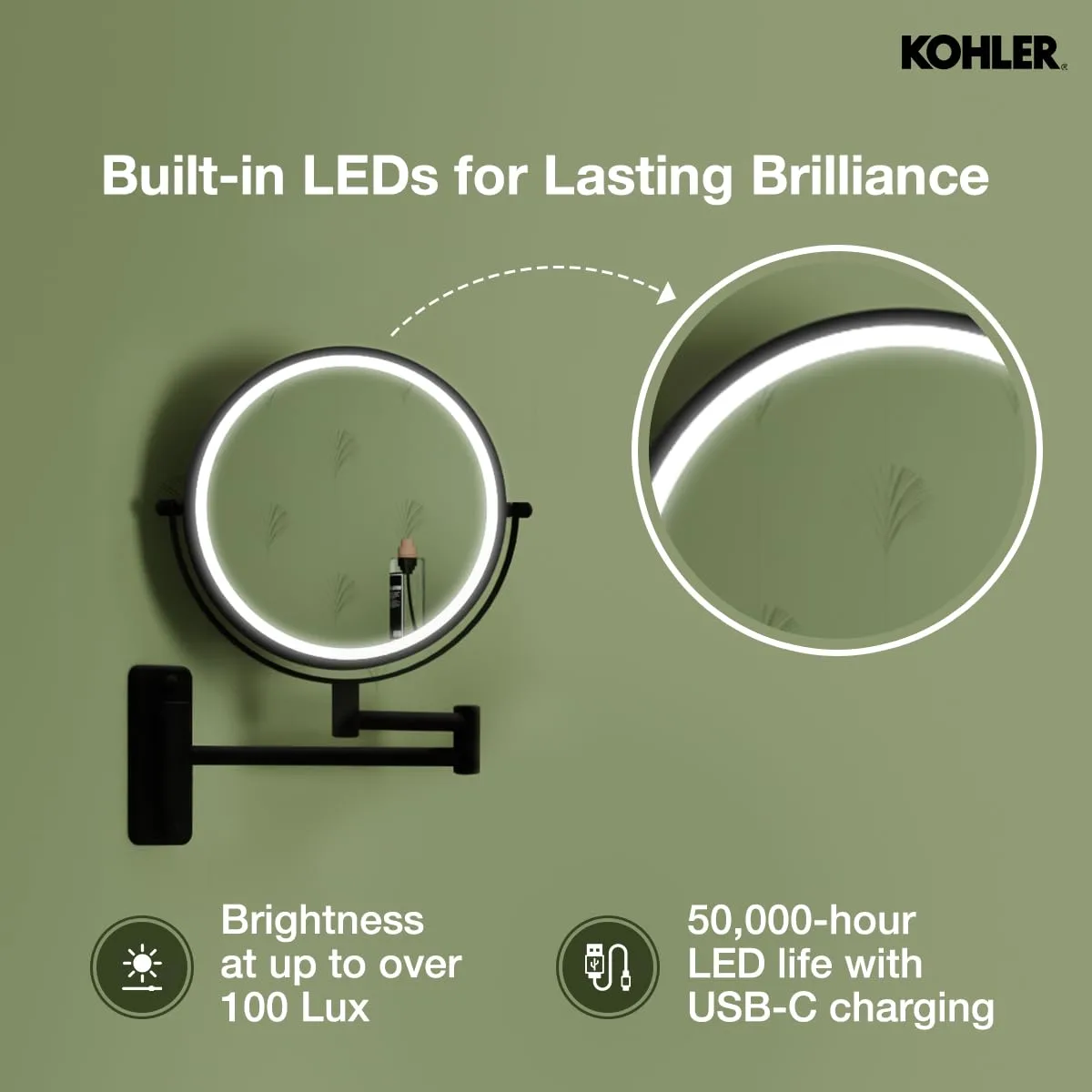 kohler lighted makeup mirror 3