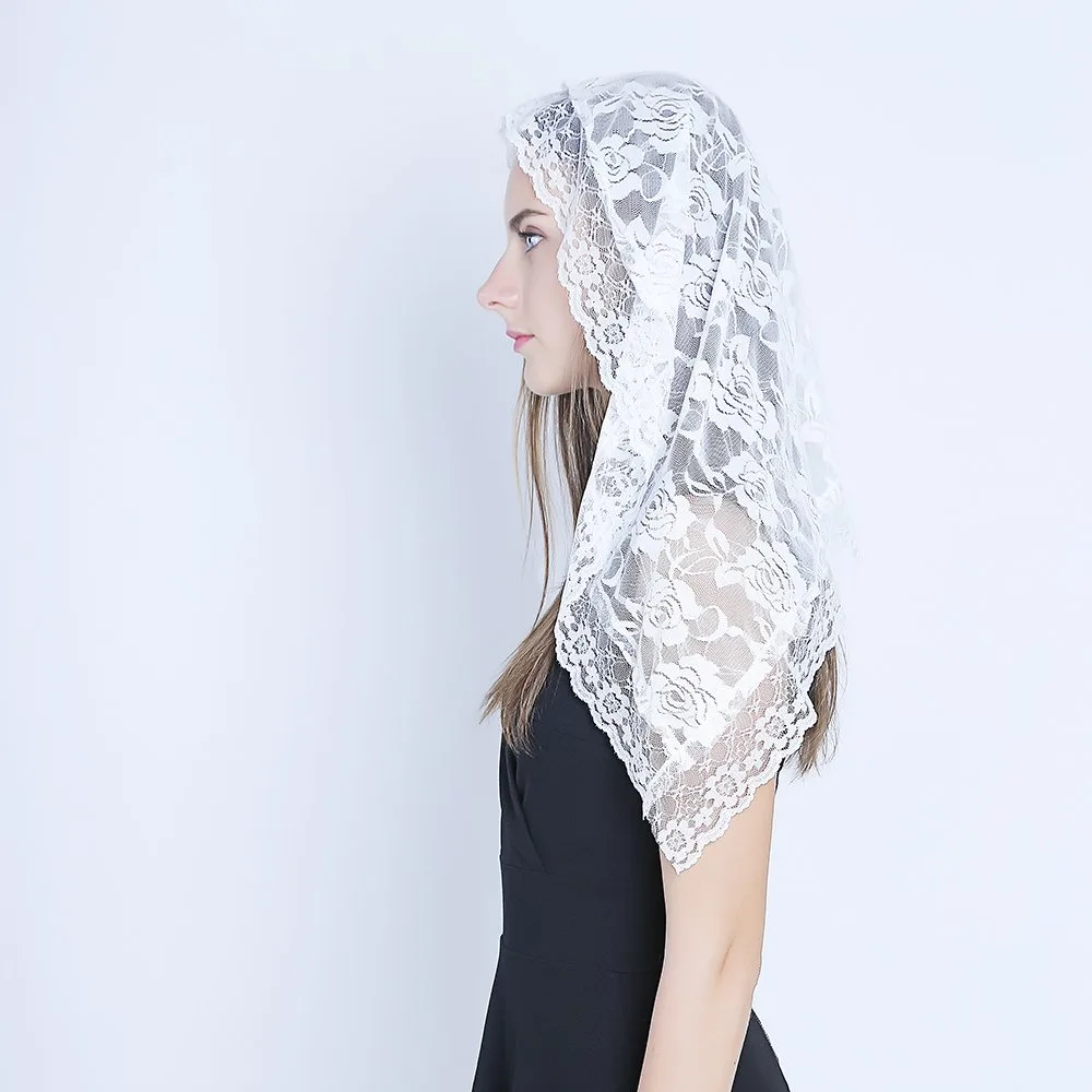 lace mantilla veil 2