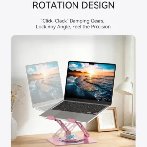 laptop stand rotating pink 2