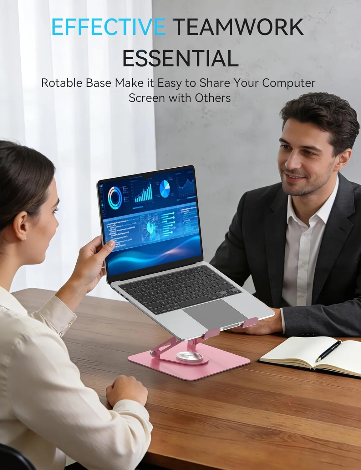 laptop stand rotating pink 4