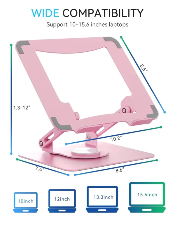 laptop stand rotating pink 5