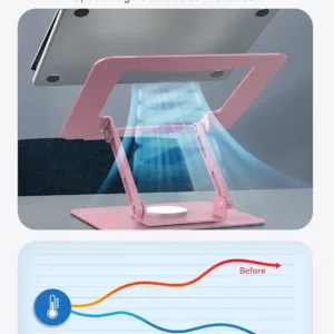 laptop stand rotating pink 7