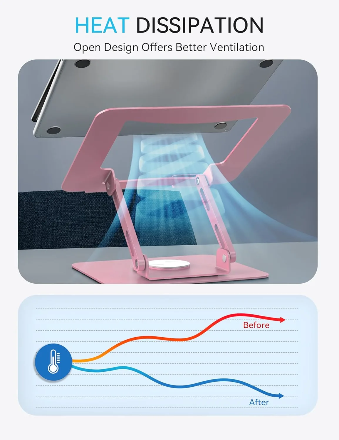 laptop stand rotating pink 7