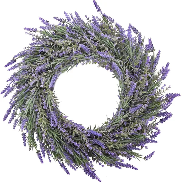 lavender wreath front door 1