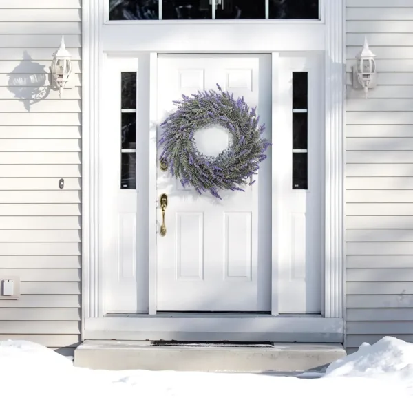 lavender wreath front door 5