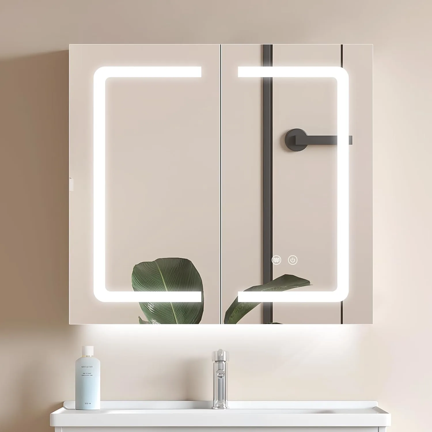 led bathroom mirror cabinet 1
