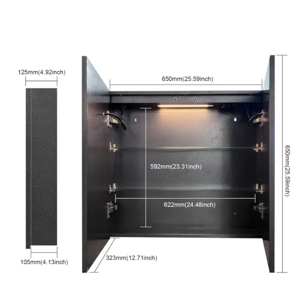 led bathroom mirror cabinet 2