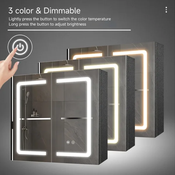 led bathroom mirror cabinet 4