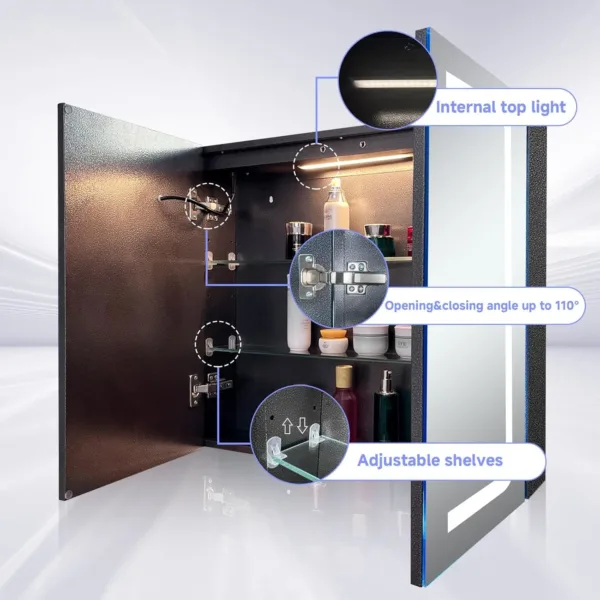 led bathroom mirror cabinet 5