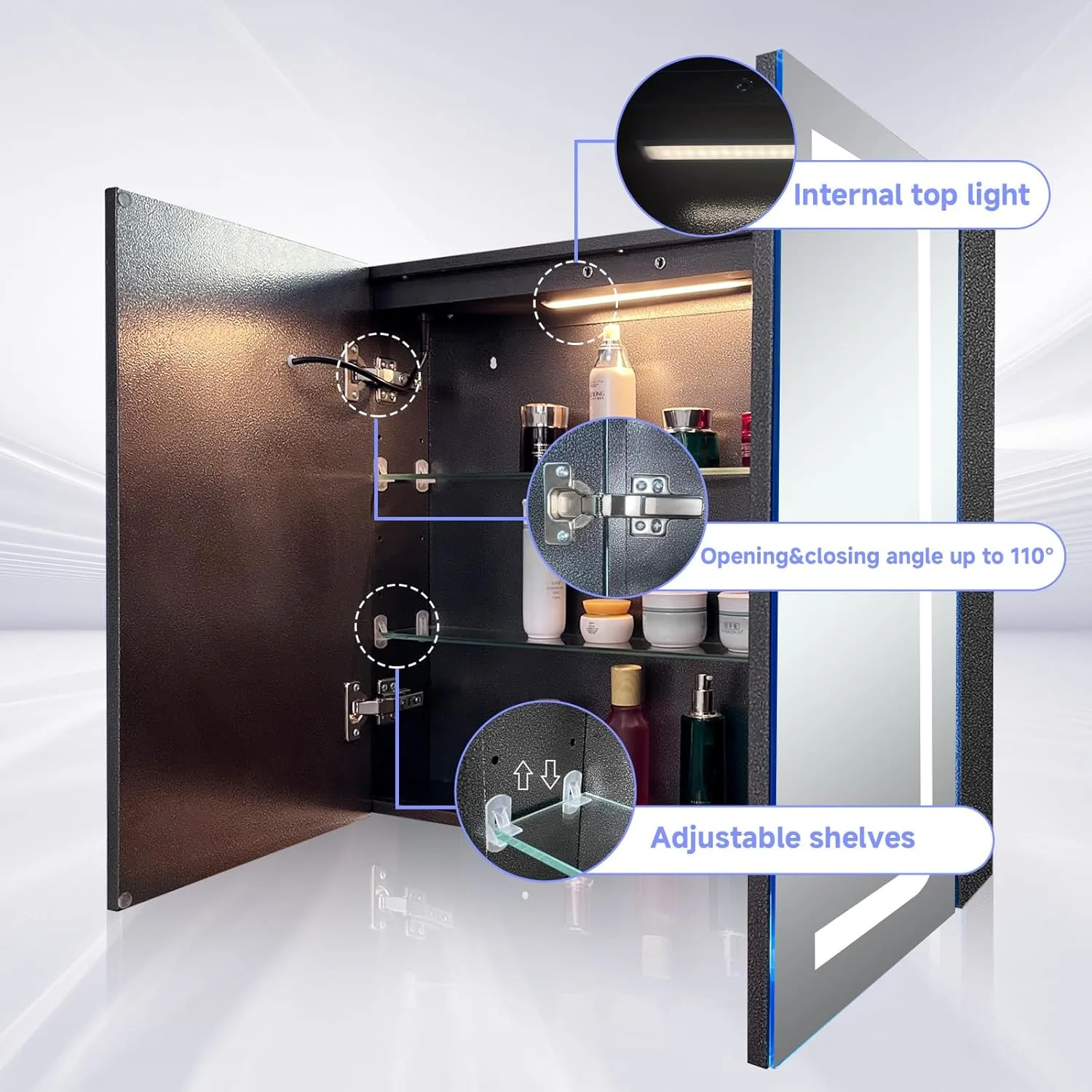 led bathroom mirror cabinet 5