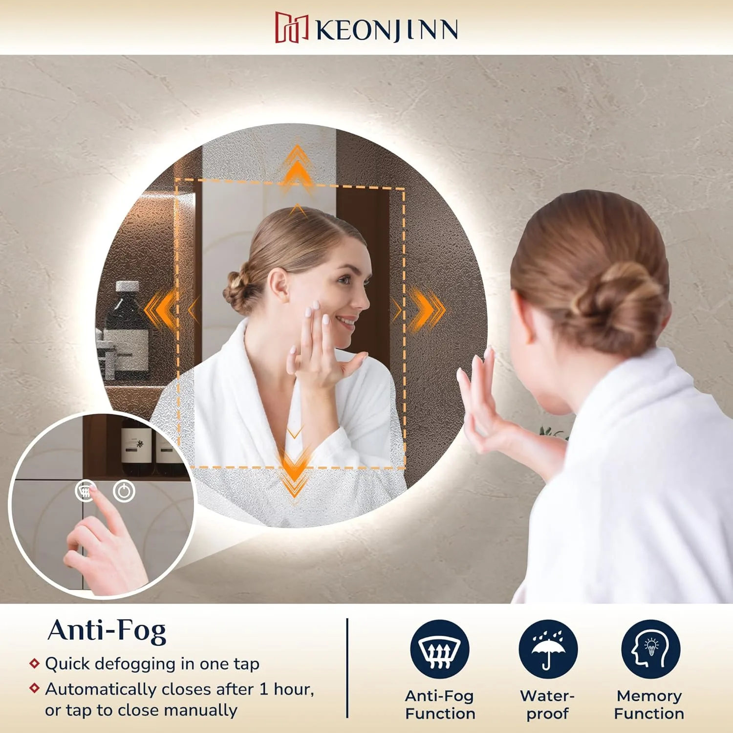 led bathroom mirror round 2