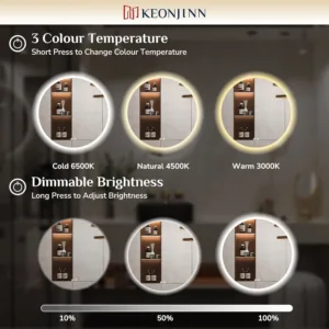 led bathroom mirror round 3