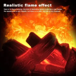 led fireplace lantern 5