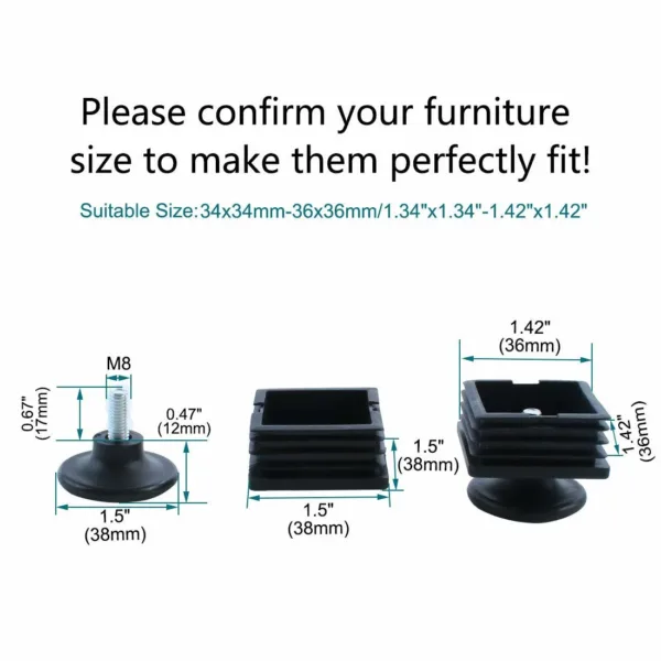leveling foot tube insert 2