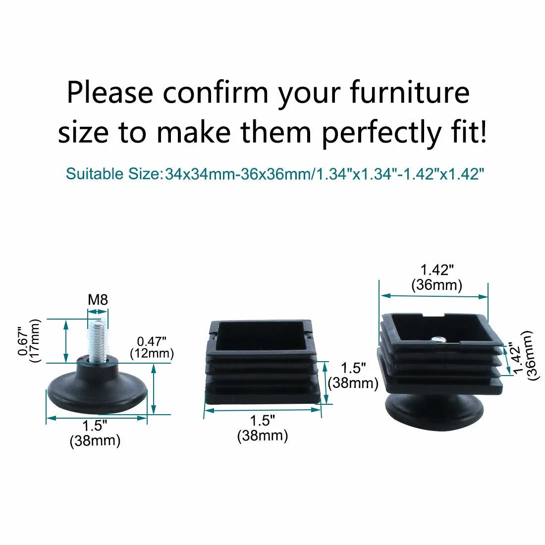 leveling foot tube insert 2