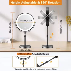 lighted makeup mirror 10x 2