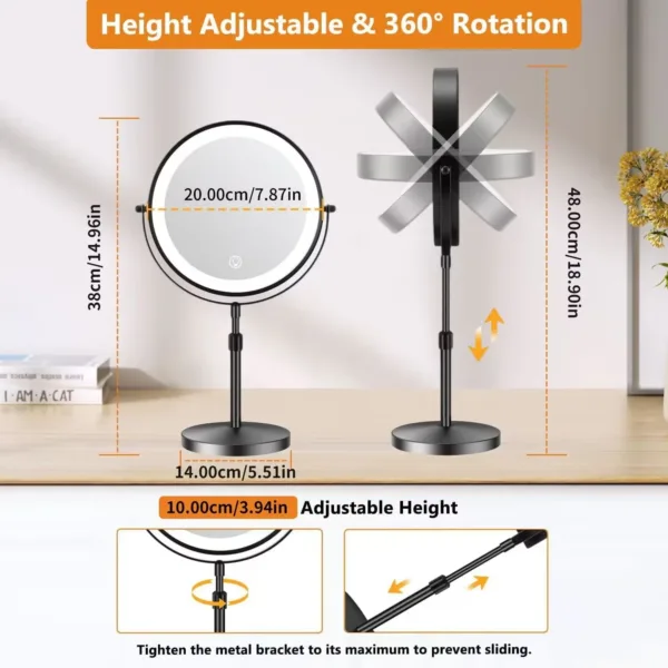 lighted makeup mirror 10x 2