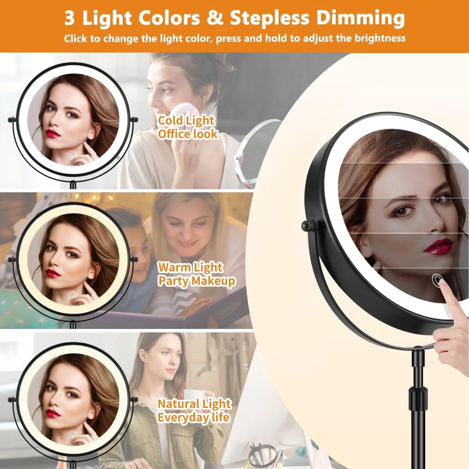 lighted makeup mirror 10x 3