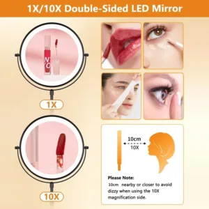 lighted makeup mirror 10x 4