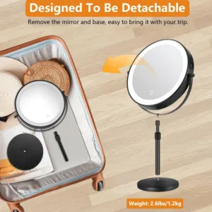 lighted makeup mirror 10x 6