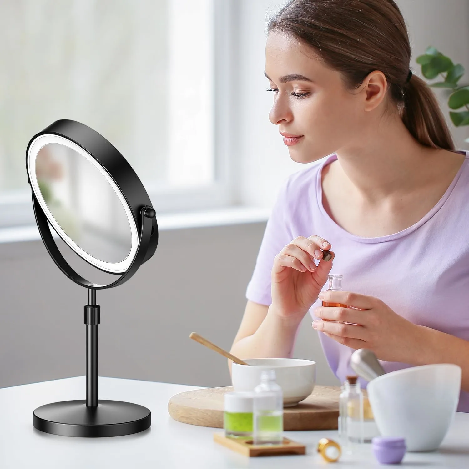 lighted makeup mirror 10x 7