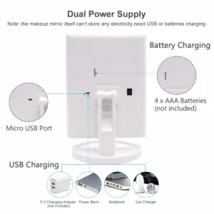 lighted makeup mirror trifold 6
