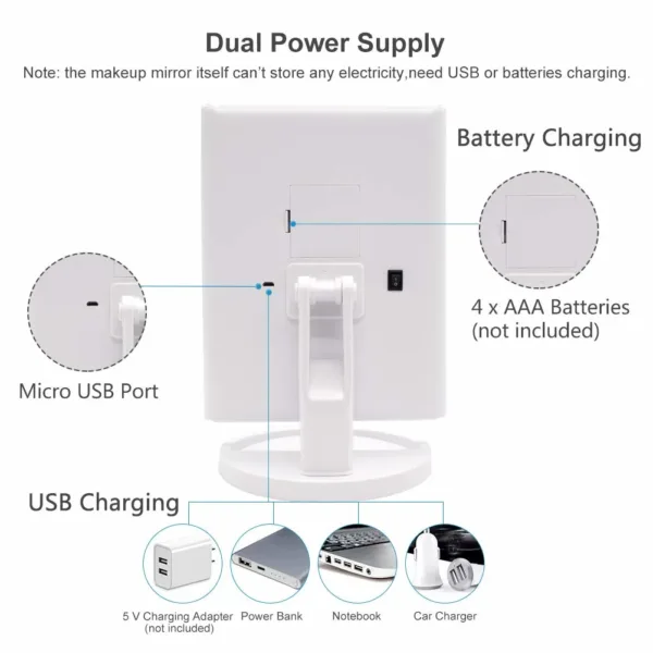 lighted makeup mirror trifold 6