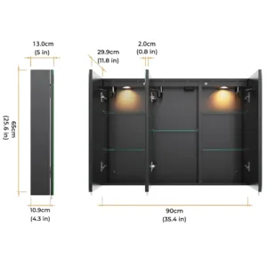 lighted mirror cabinet 2