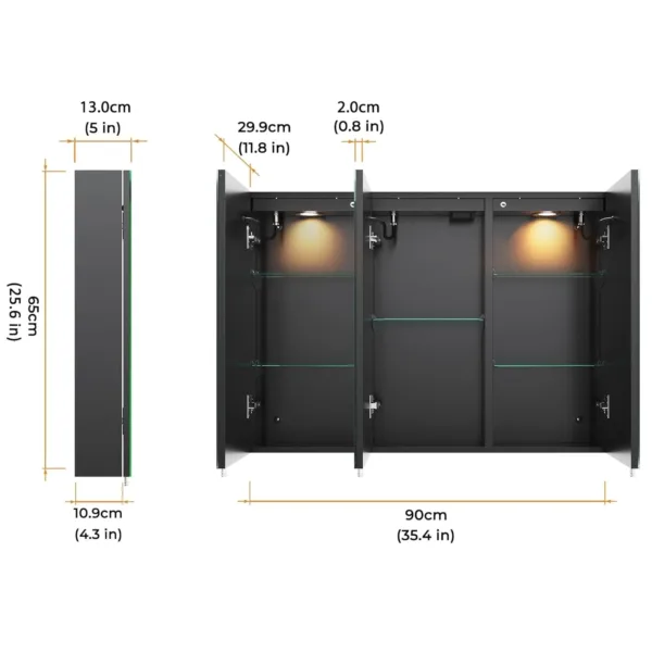 lighted mirror cabinet 2