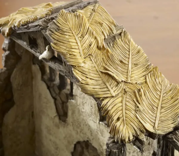 lighted nativity stable 2