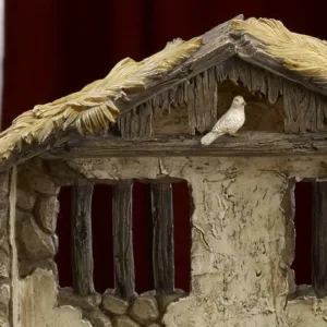 lighted nativity stable 3