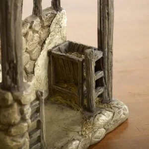 lighted nativity stable 4