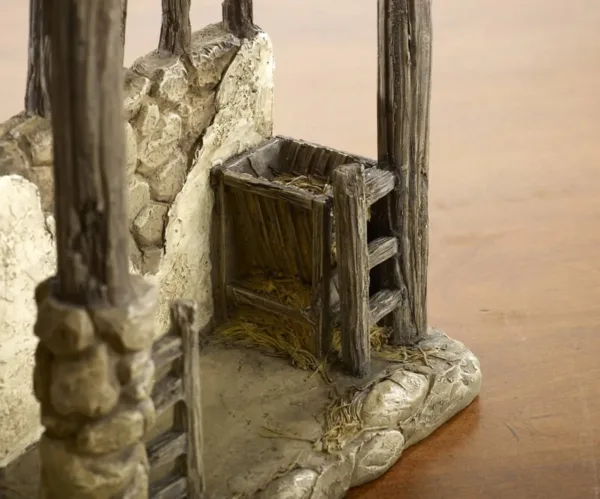 lighted nativity stable 4