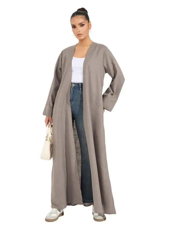 linen look abaya 1