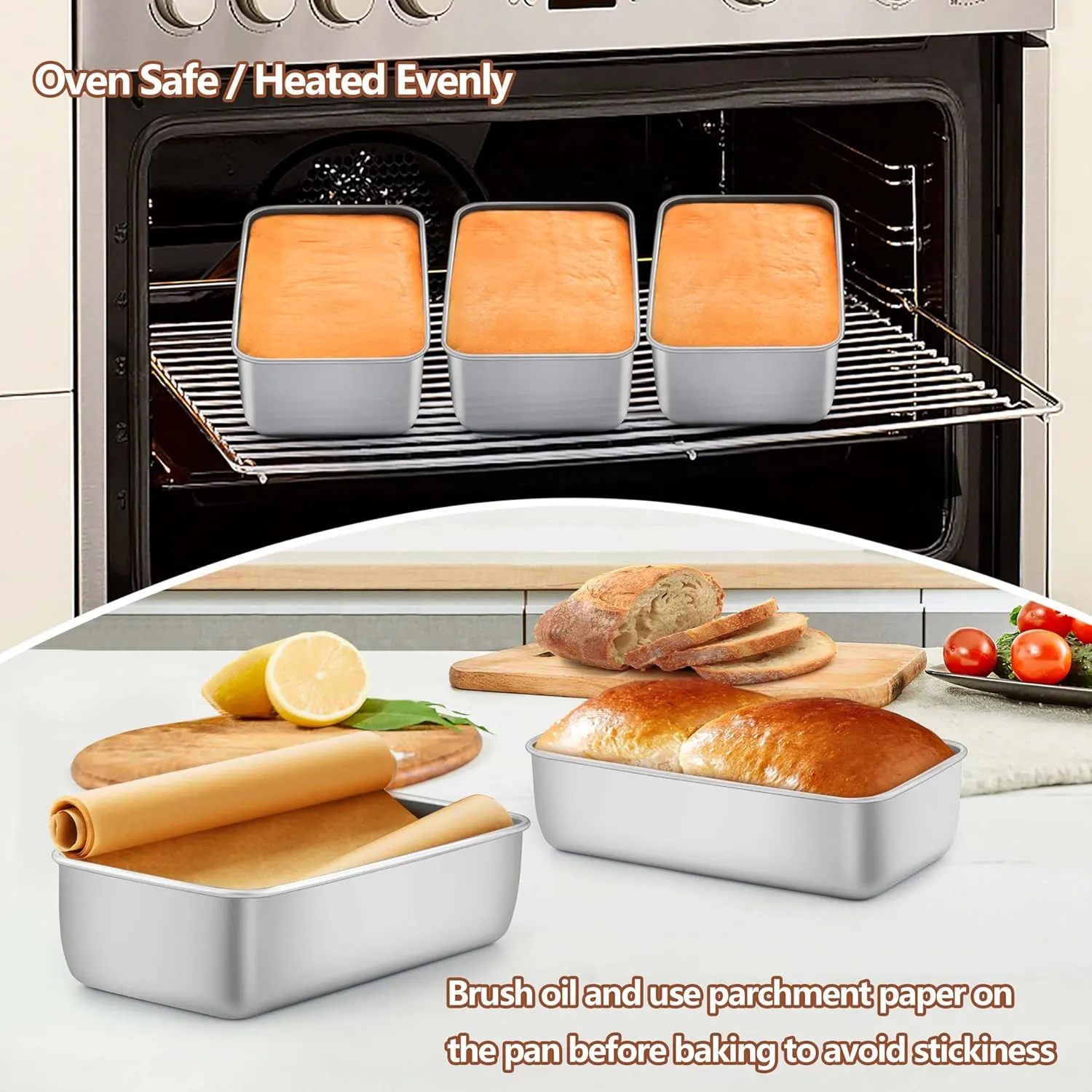 loaf pans baking bread 3