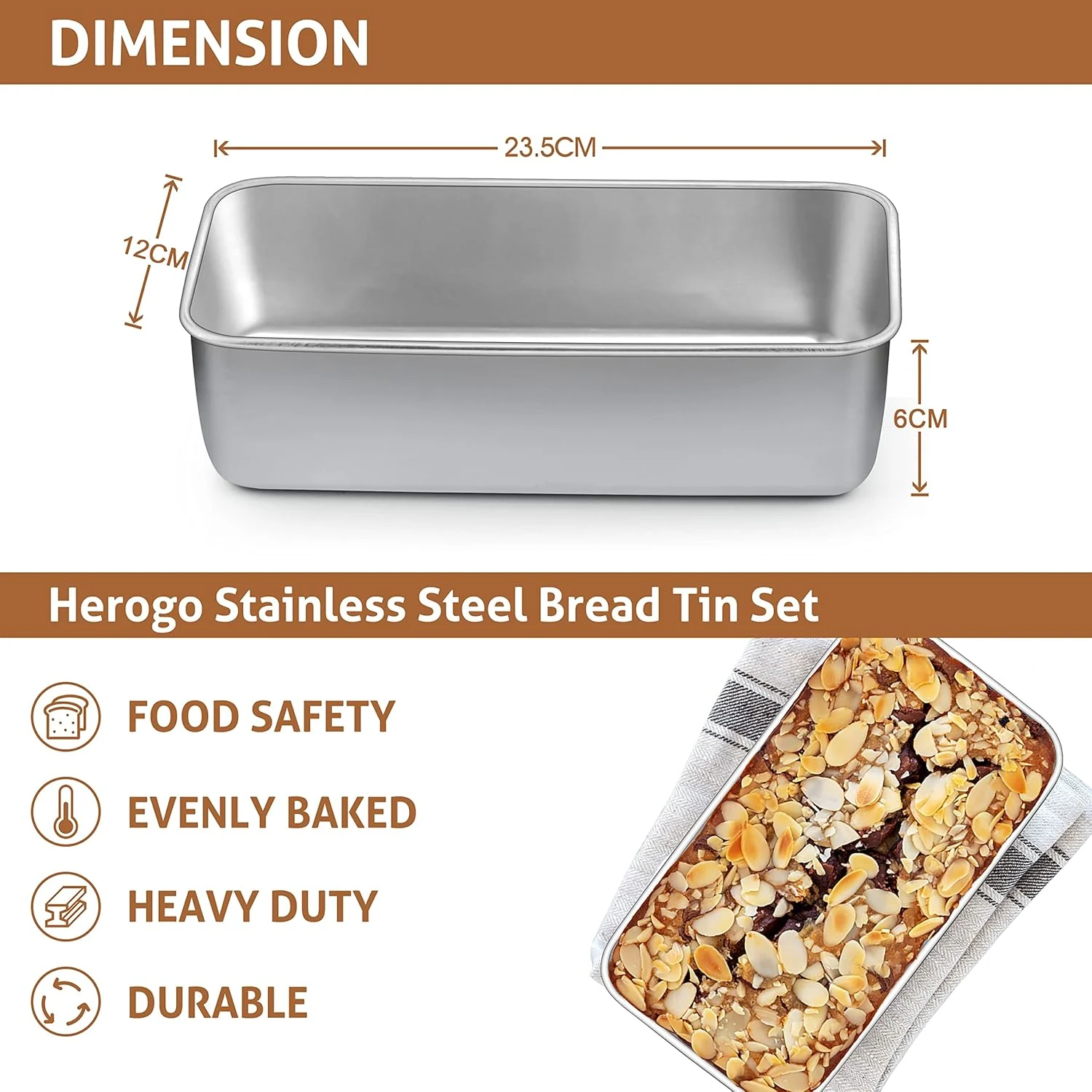 loaf tin stainless steel 2