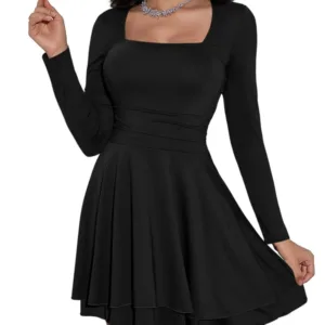 long sleeve mini dress 2