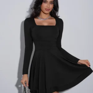 long sleeve mini dress 4