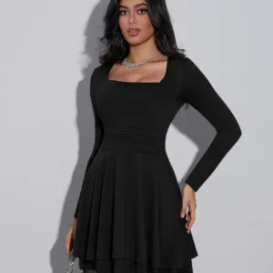 long sleeve mini dress 5