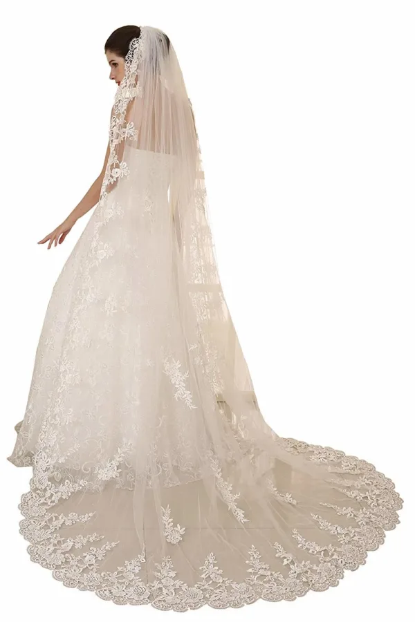 long wedding veil lace 1