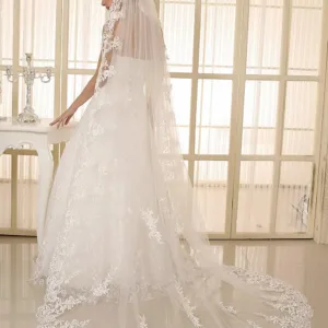 long wedding veil lace 2