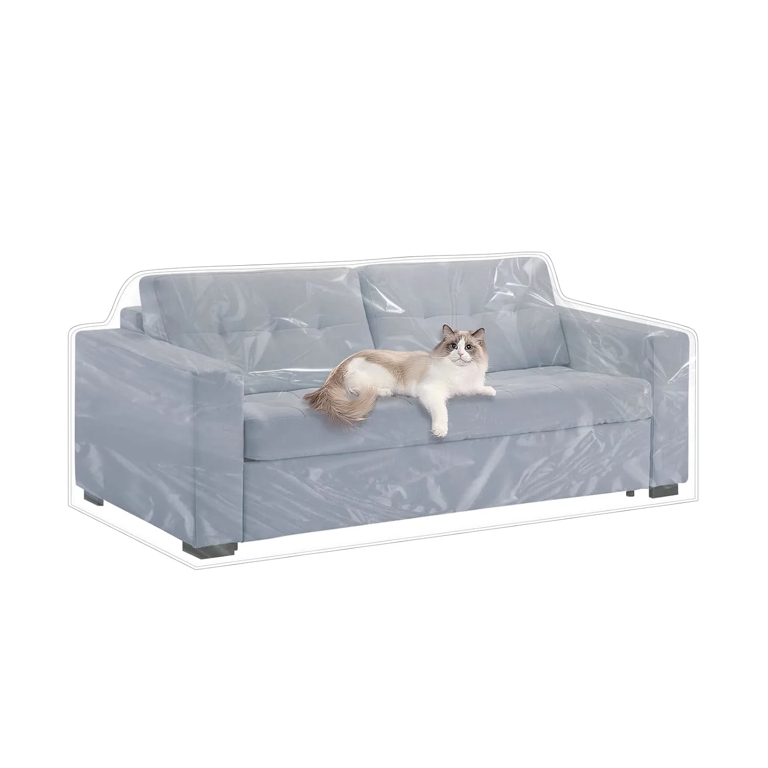 loveseat cover plastic 1