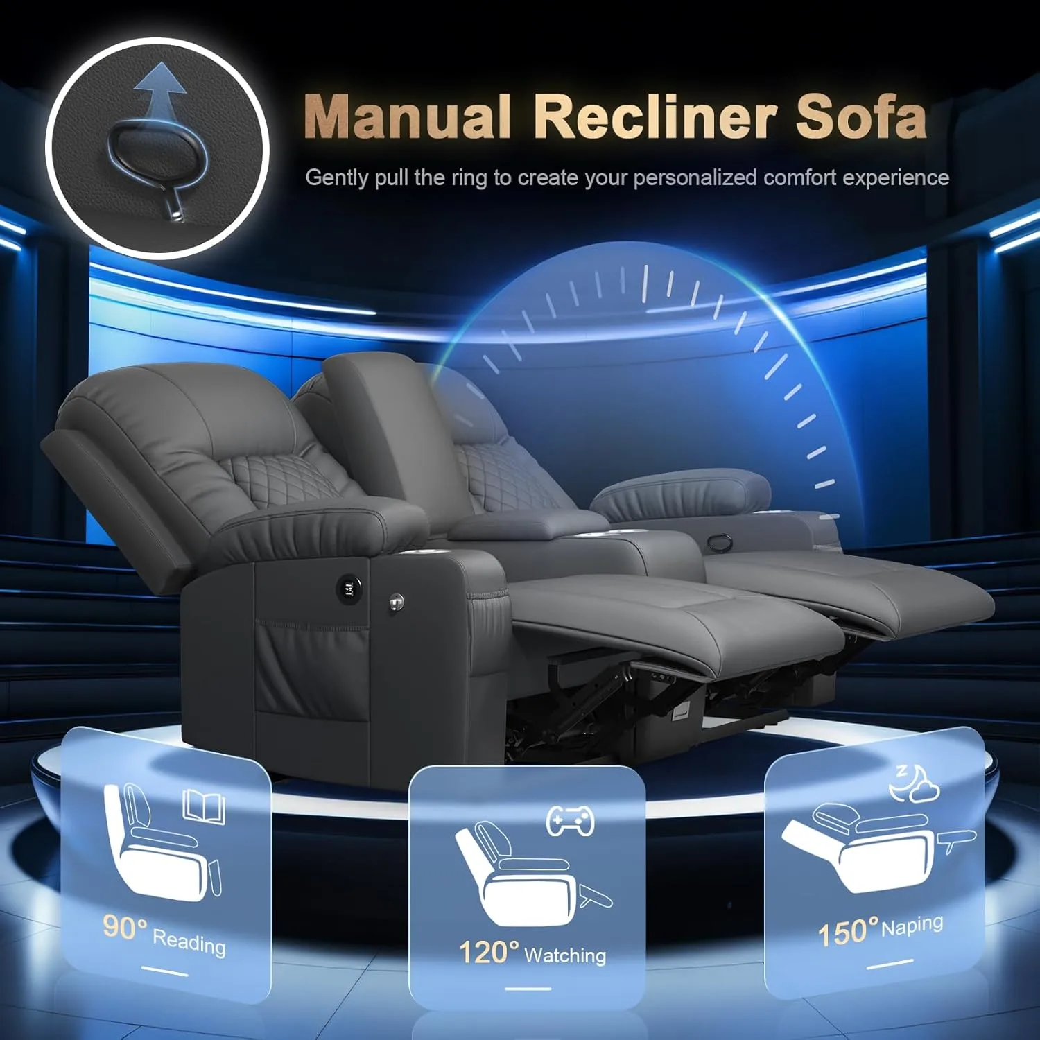 loveseat recliner console 5