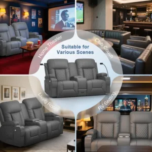loveseat recliner console 6