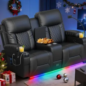 loveseat recliner console 7